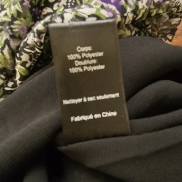 Astr floral ruffle puff sleeve asymmetrical midi dress M - Picture 11 of 11